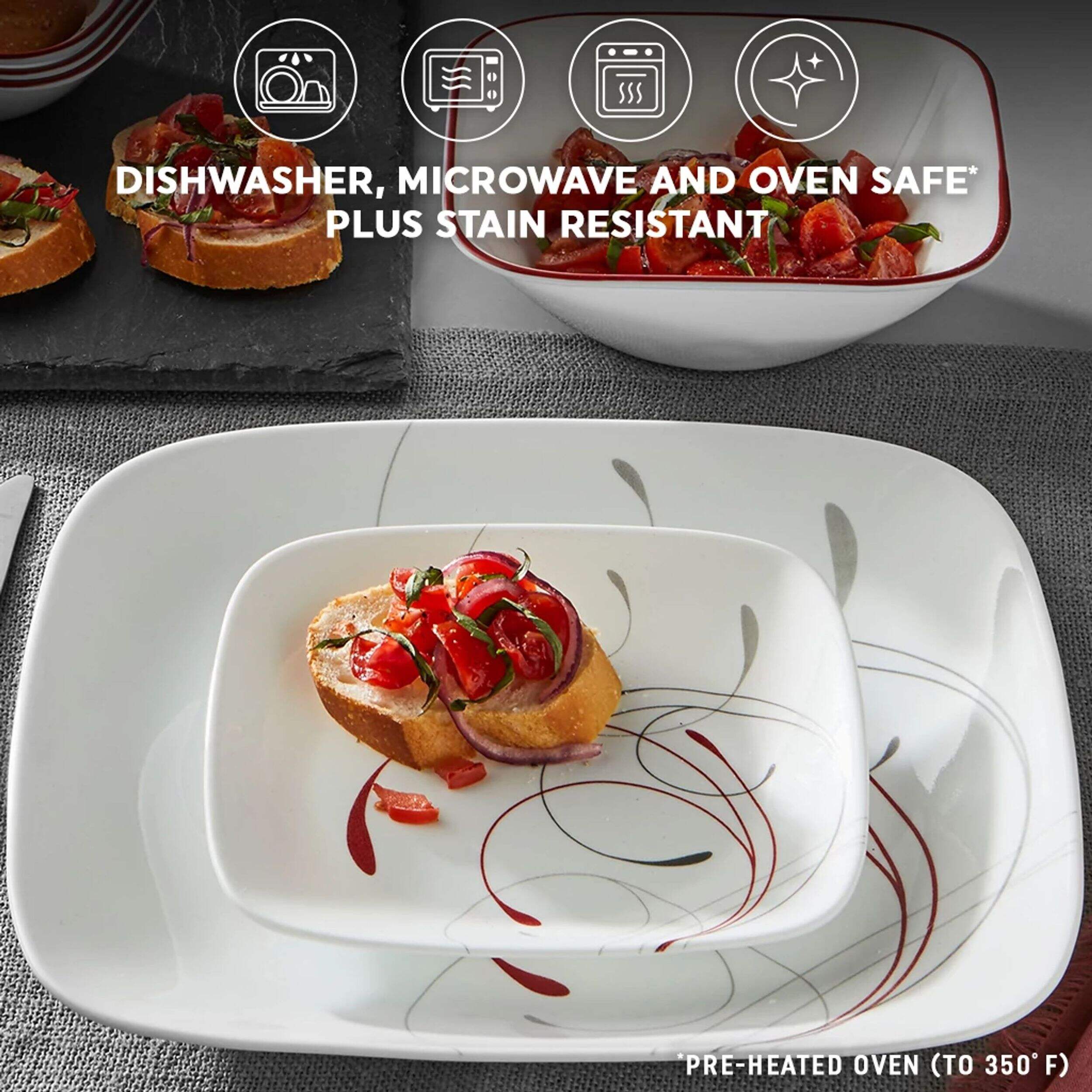 Corelle Splendour Chip & Break Resistant Dinnerware Set, 12pc