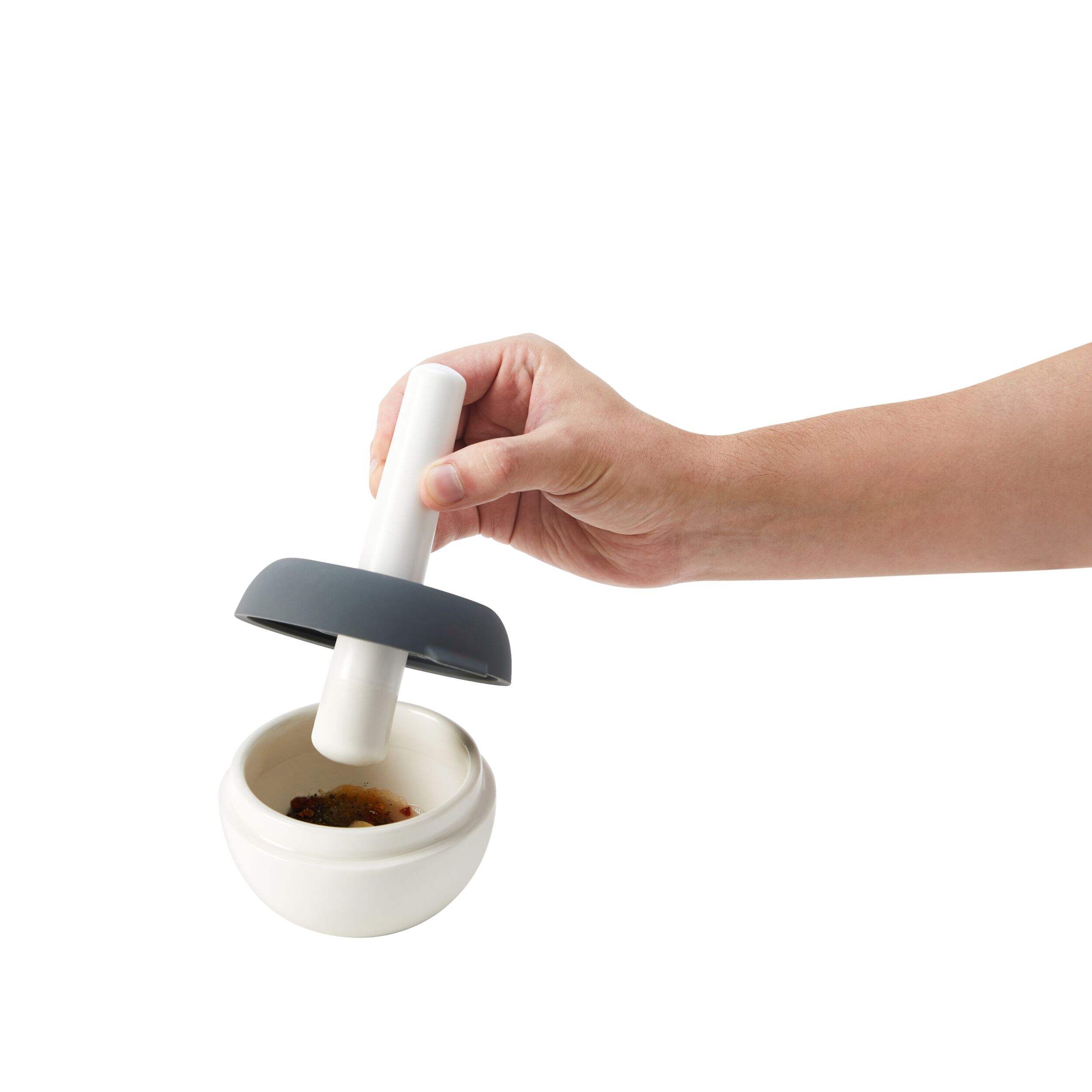 Chef'n Splashproof Mortar & Pestle, White Composite_or_Mixed