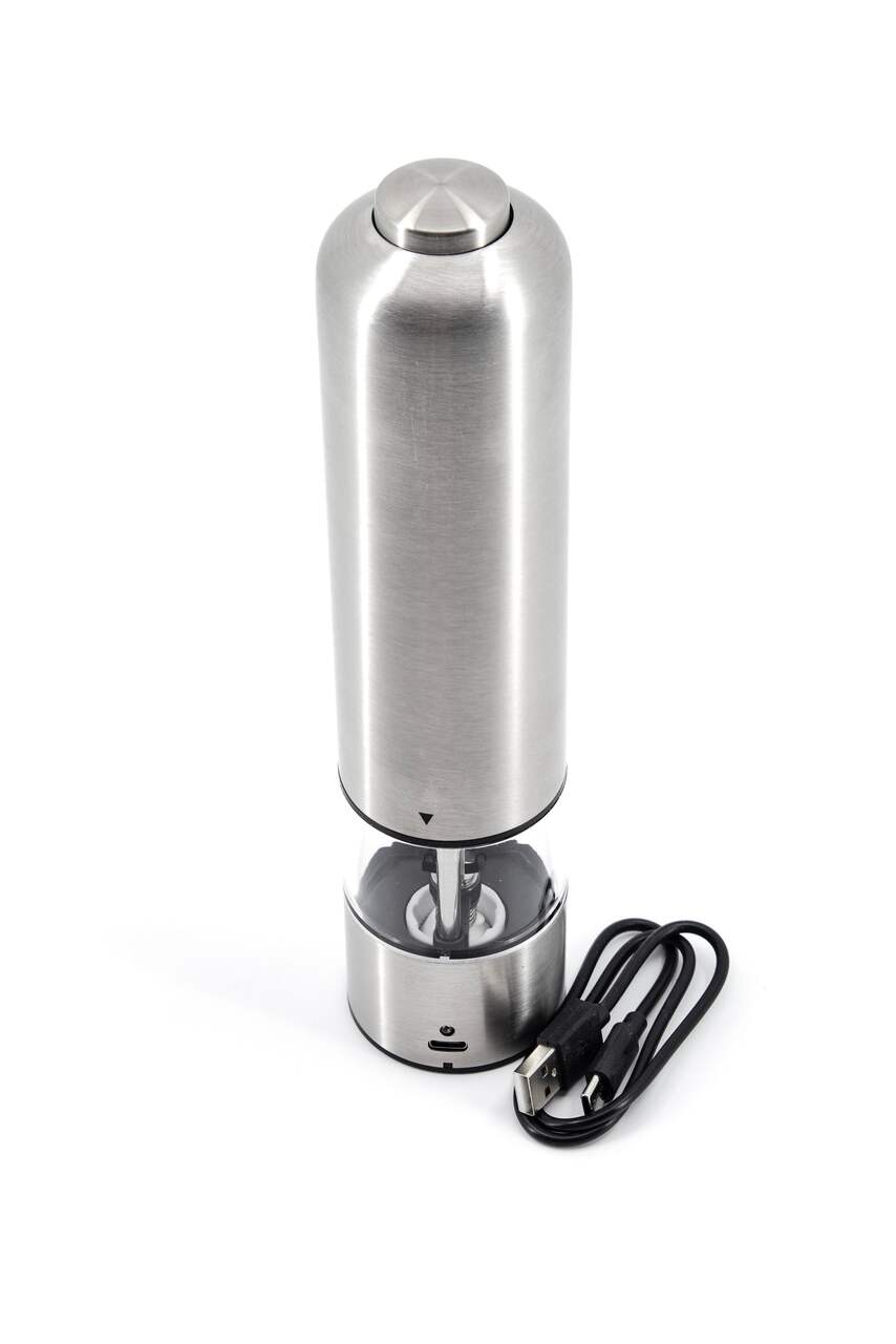 Kamenstein Glass Salt & Pepper Grinder Mill Set, Pre-Filled, 7.5