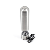 Kamenstein USB Rechargeable Stainless Steel Salt & Pepper Grinder, 8.85-in Front_Elevated