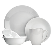 Corelle Winter Frost 30pc Glass Dinnerware Set, Serves 6, White Composite_or_Mixed