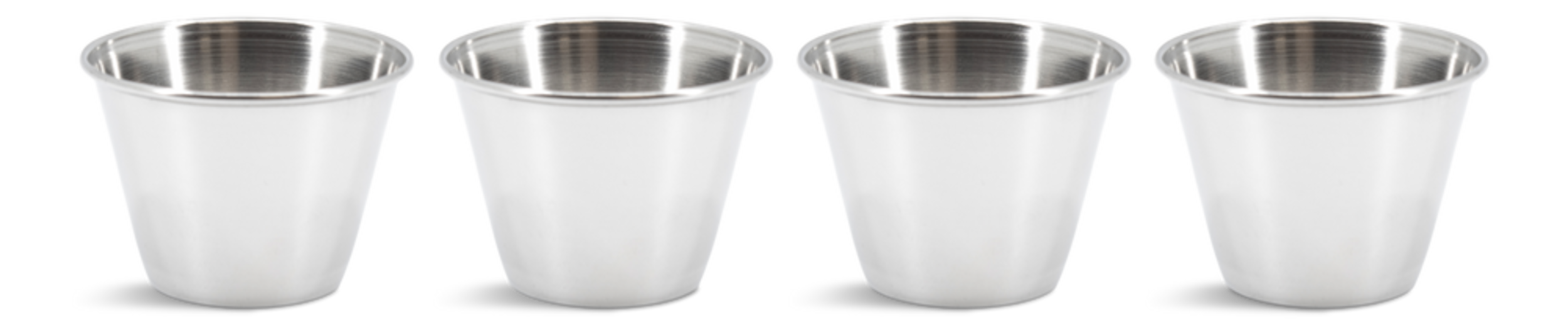 MASTER Chef Stainless Steel Ramekins Sauce Cup Set, 4-pc Front_Elevated