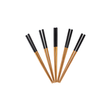CANVAS Bamboo Wood Chopsticks with Black Top, Serves 5, 10-pc Overhead_Flat