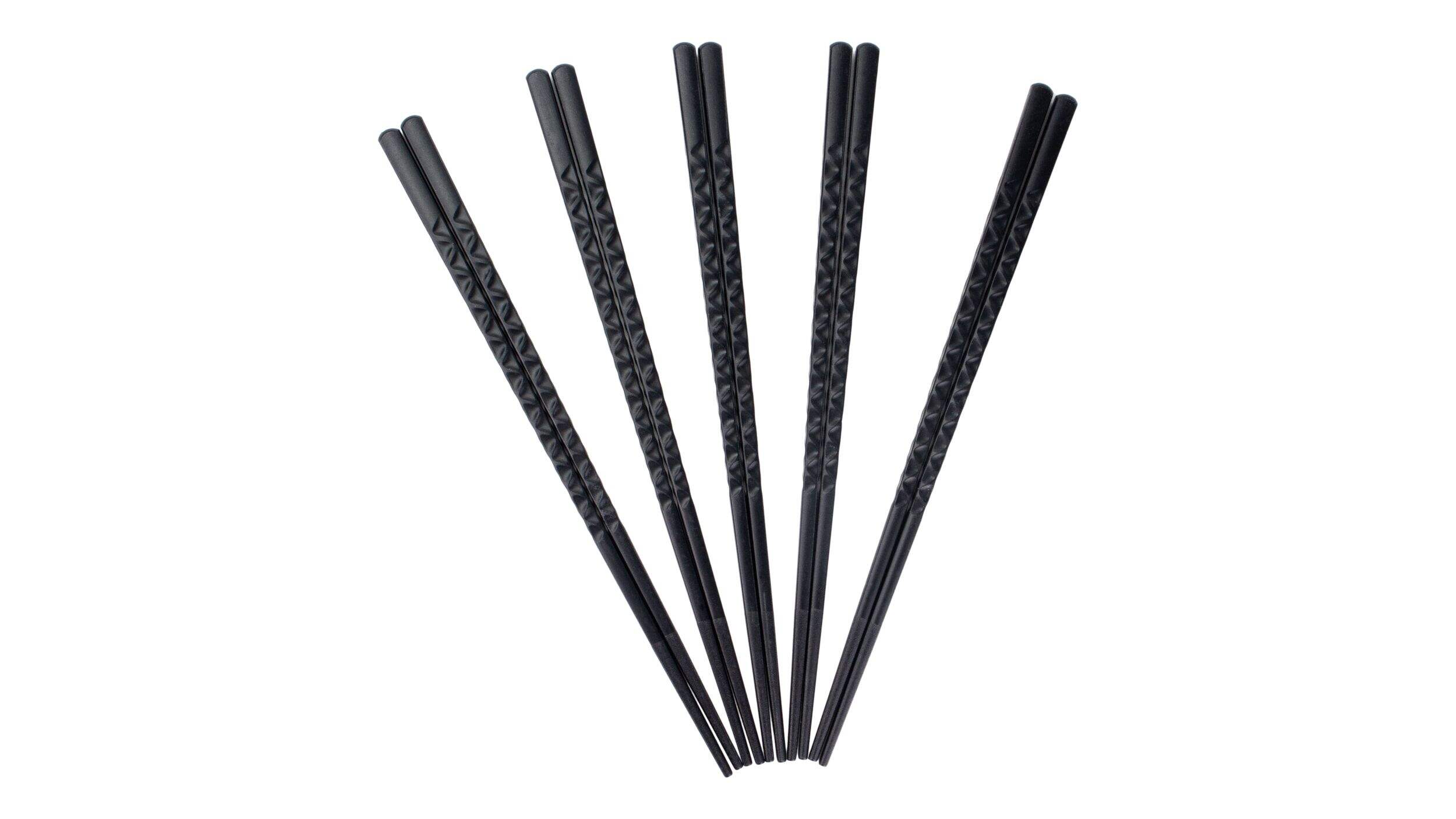 CANVAS Black Dishwasher Safe Chopsticks, Serves 5, 10-pc Overhead_Flat