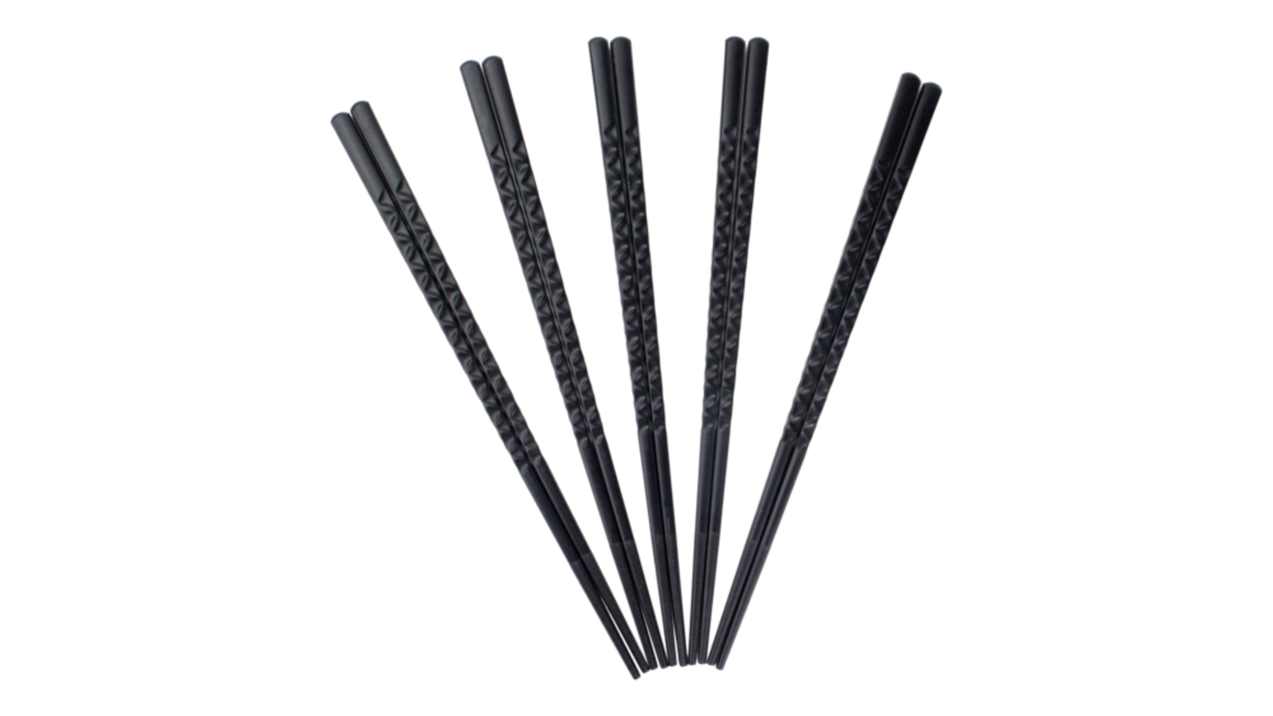 CANVAS Black Dishwasher Safe Chopsticks, Serves 5, 10-pc Overhead_Flat