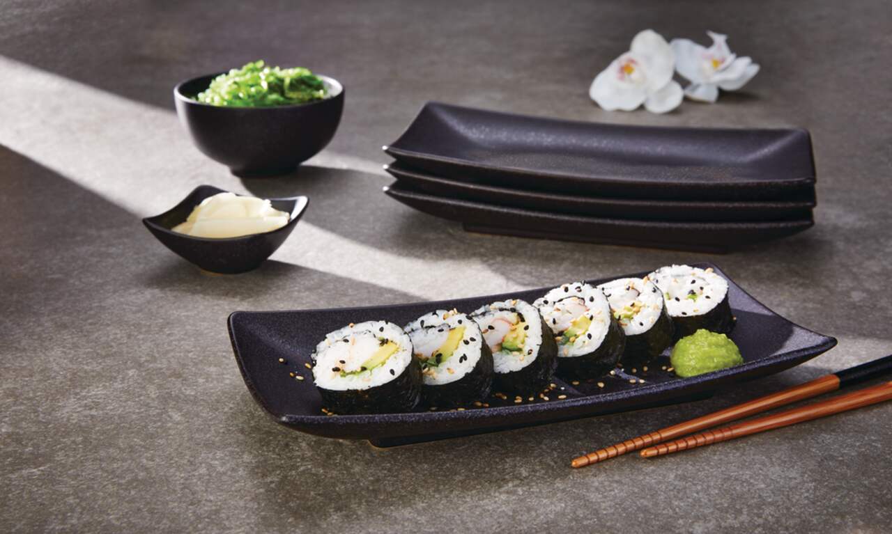 Goliber Sushi Dinnerware 16 Pieces - Sushi Plate Set - Includes 4