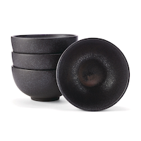 CANVAS Sushi Stoneware Rice Bowl Set, Dishwasher & Microwave Safe, 4-pc Front_Elevated