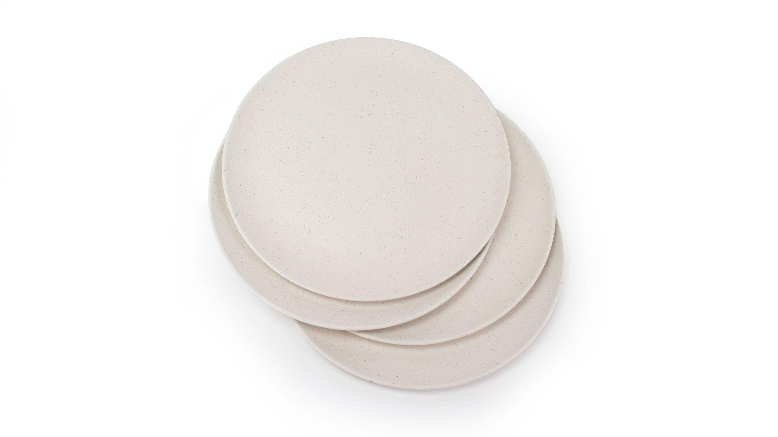 CANVAS EcoFriendly Bamboo & Nut Husk Dinner Plates Set, 4pc