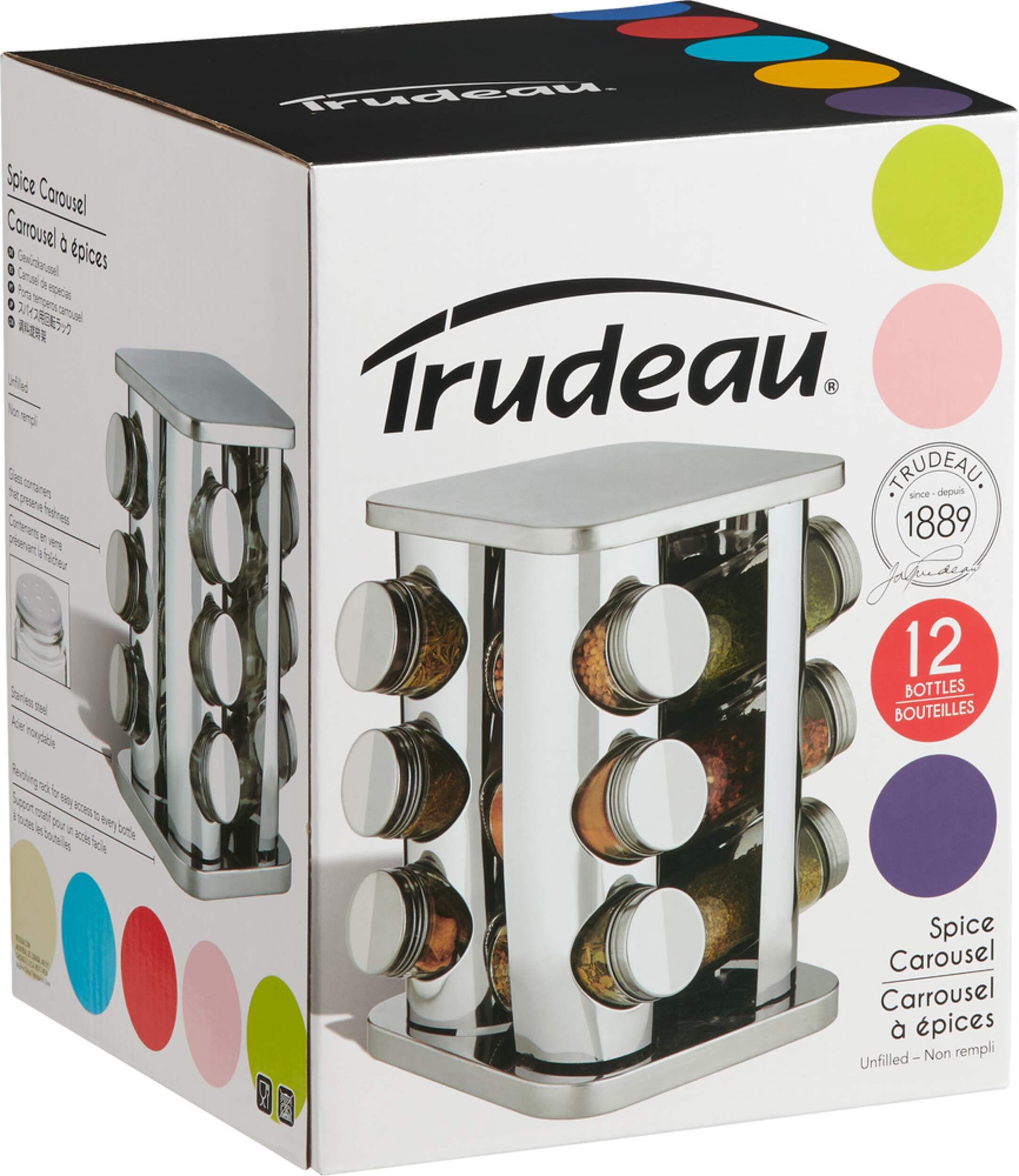 Trudeau 12 Bottle Revolving Square Spice Rack Carousel Canadian Tire