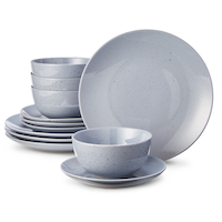 CANVAS Almonte Stoneware Speckle Dinnerware Set, 12-pc Composite_or_Mixed