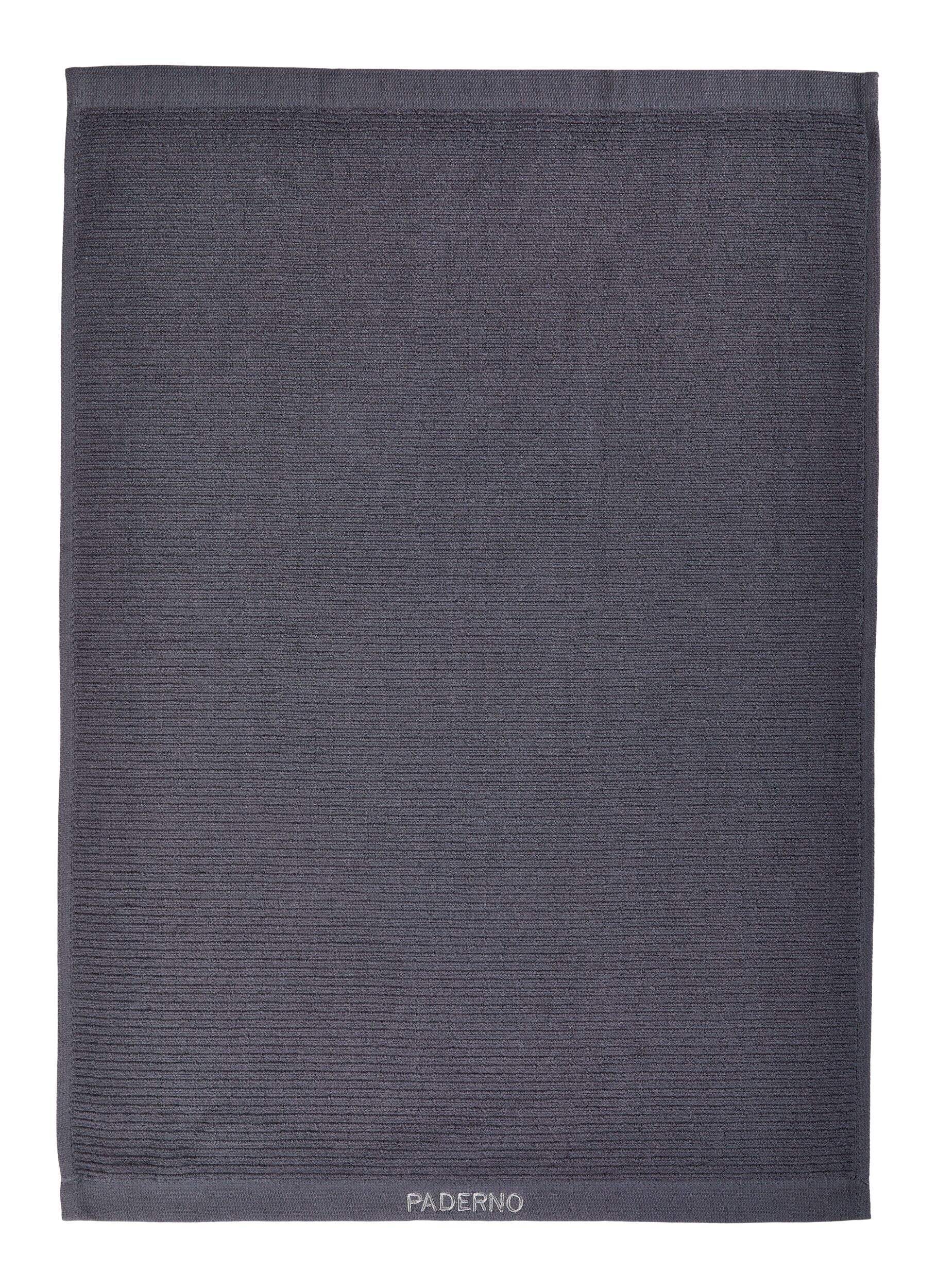 PADERNO All-Purpose Ribbed Cotton Terry Kitchen Towels, Charcoal, 2-pk ...