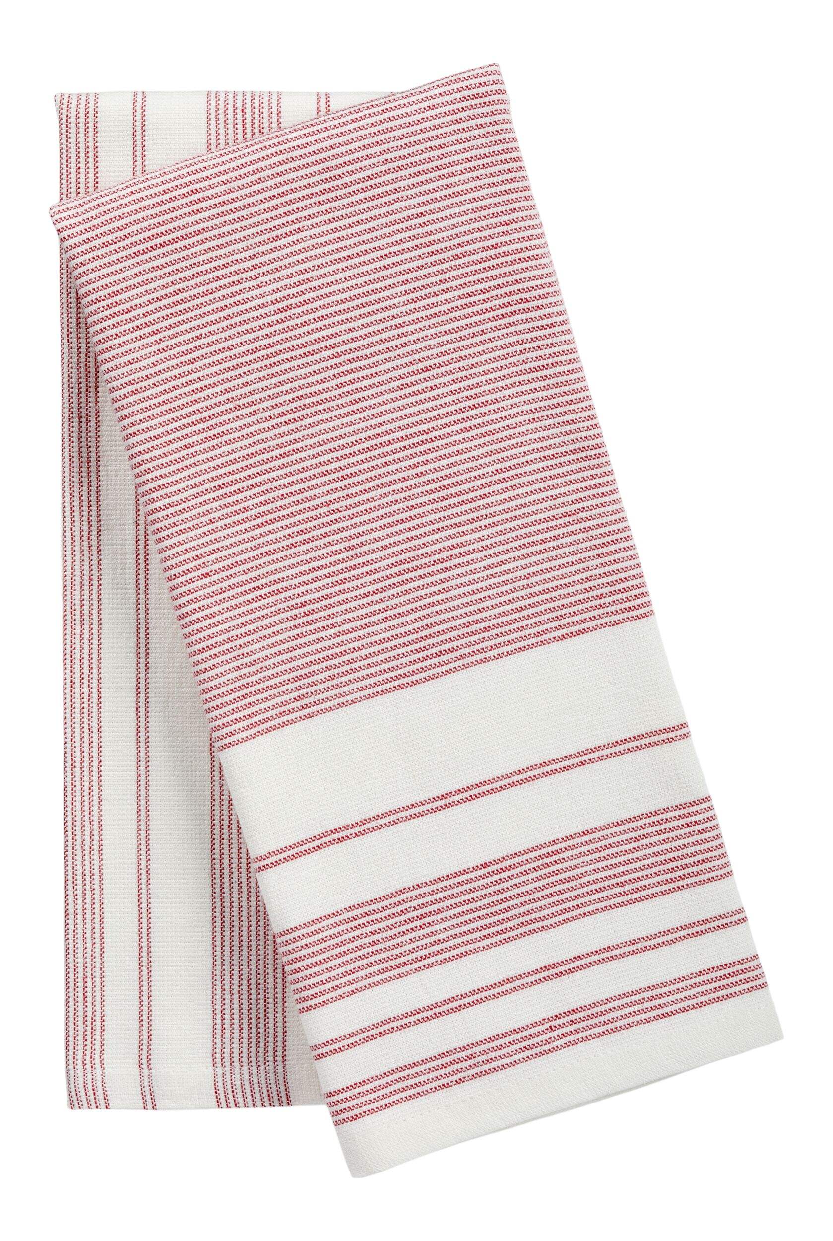 PADERNO All-Purpose Striped Flatweave Terry Kitchen Towels, Red, 2-pk ...