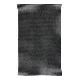 PADERNO All-Purpose Two-Tone Cotton Kitchen Towels, Black, 2-pk Front_Flat