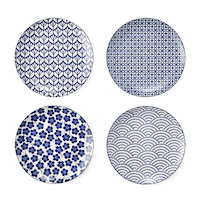 CANVAS Patterned Porcelain Side Plates Serveware Set, 4-pk