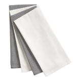 PADERNO All-Purpose Cotton Kitchen Towels, Grey, 4-pk Front_Flat