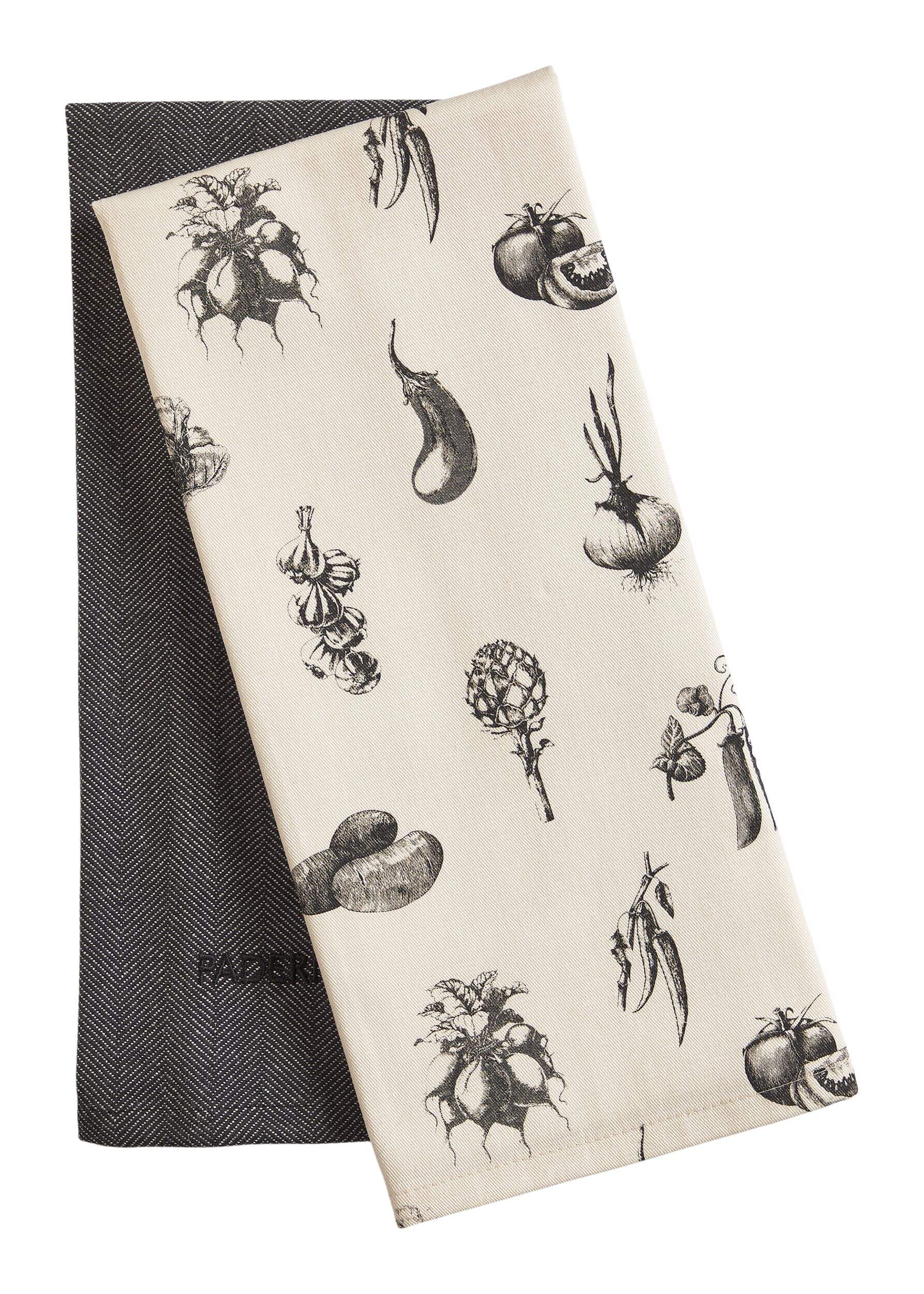 PADERNO All-Purpose Cotton Kitchen Towels, Grey, 2-pk Composite_or_Mixed