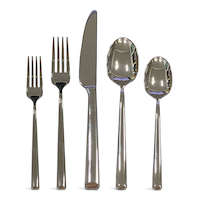 PADERNO Alberton Mirror Finish Stainless Steel Flatware Set, 60-pc