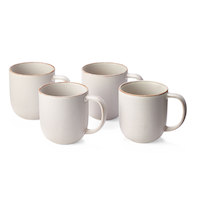 CANVAS Summerset Reactive Glaze Stoneware Mug Set, 13-oz, 4-pk