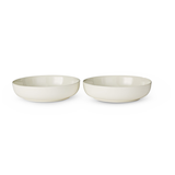 CANVAS Porcelain Low Serving Bowl, 10-in, White, 2-pk Front_Flat