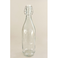 CANVAS Glass Beverage Bottle with Stopper, 1-L Front_Flat