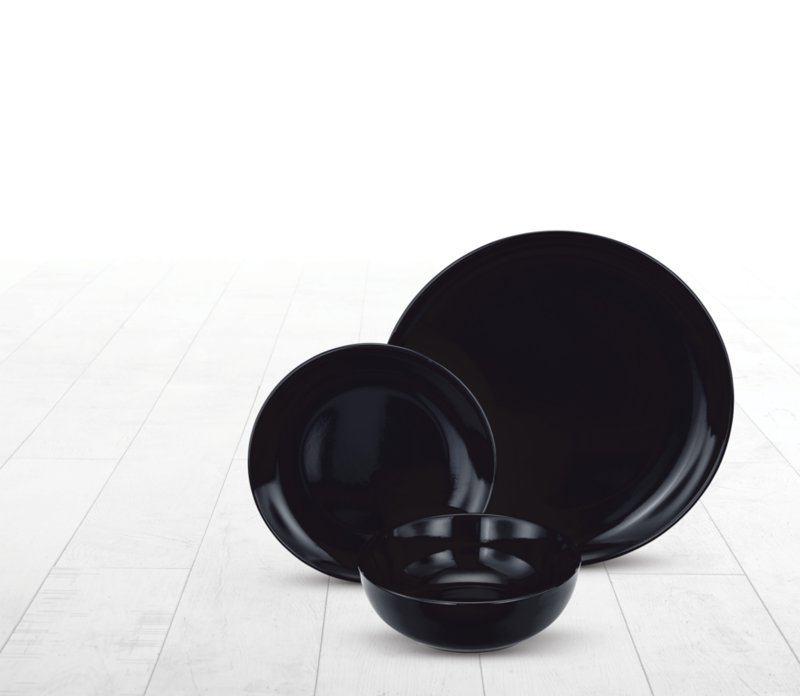 MASTER Chef 12pc Stoneware Dinnerware Set, Serves 4, Assorted Colours