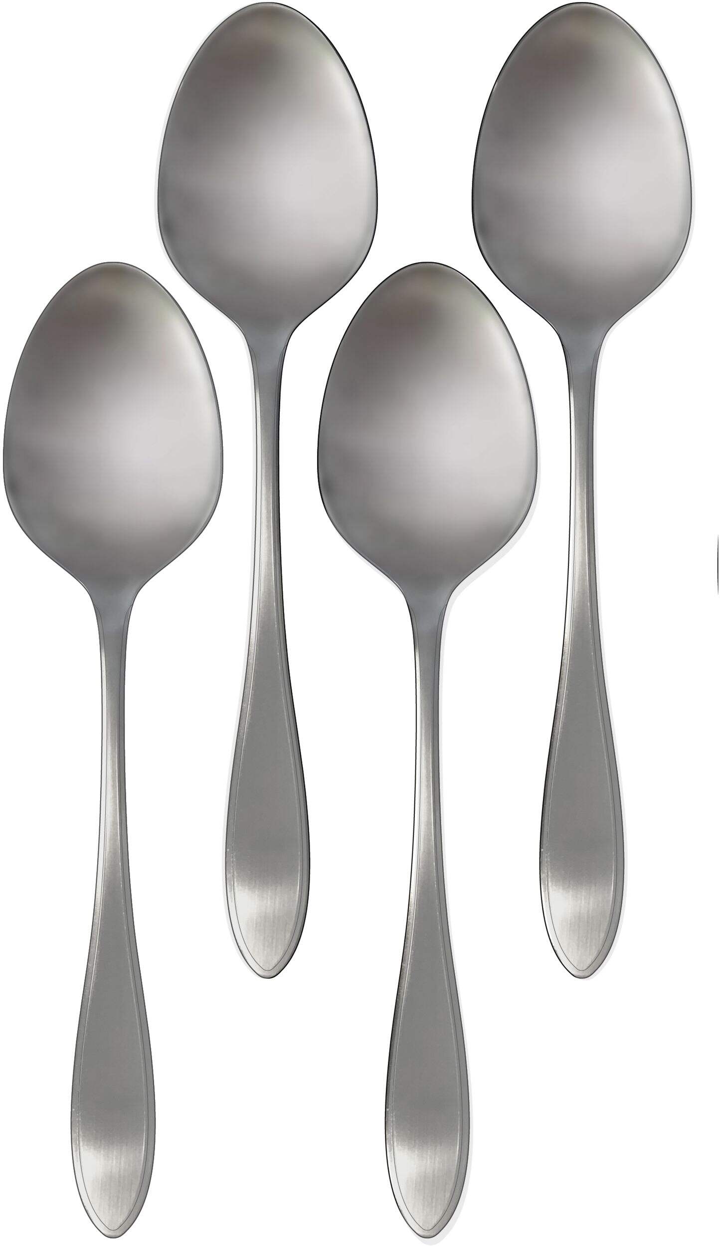 MASTER Chef 4pc Stainless Steel Spoon Set Overhead_Flat