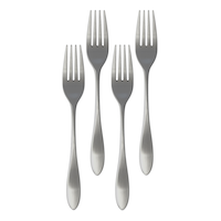 MASTER Chef 4pc Stainless Steel Dinner Fork Set Overhead_Flat