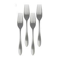 MASTER Chef 4pc Stainless Steel Salad Fork Set Overhead_Flat