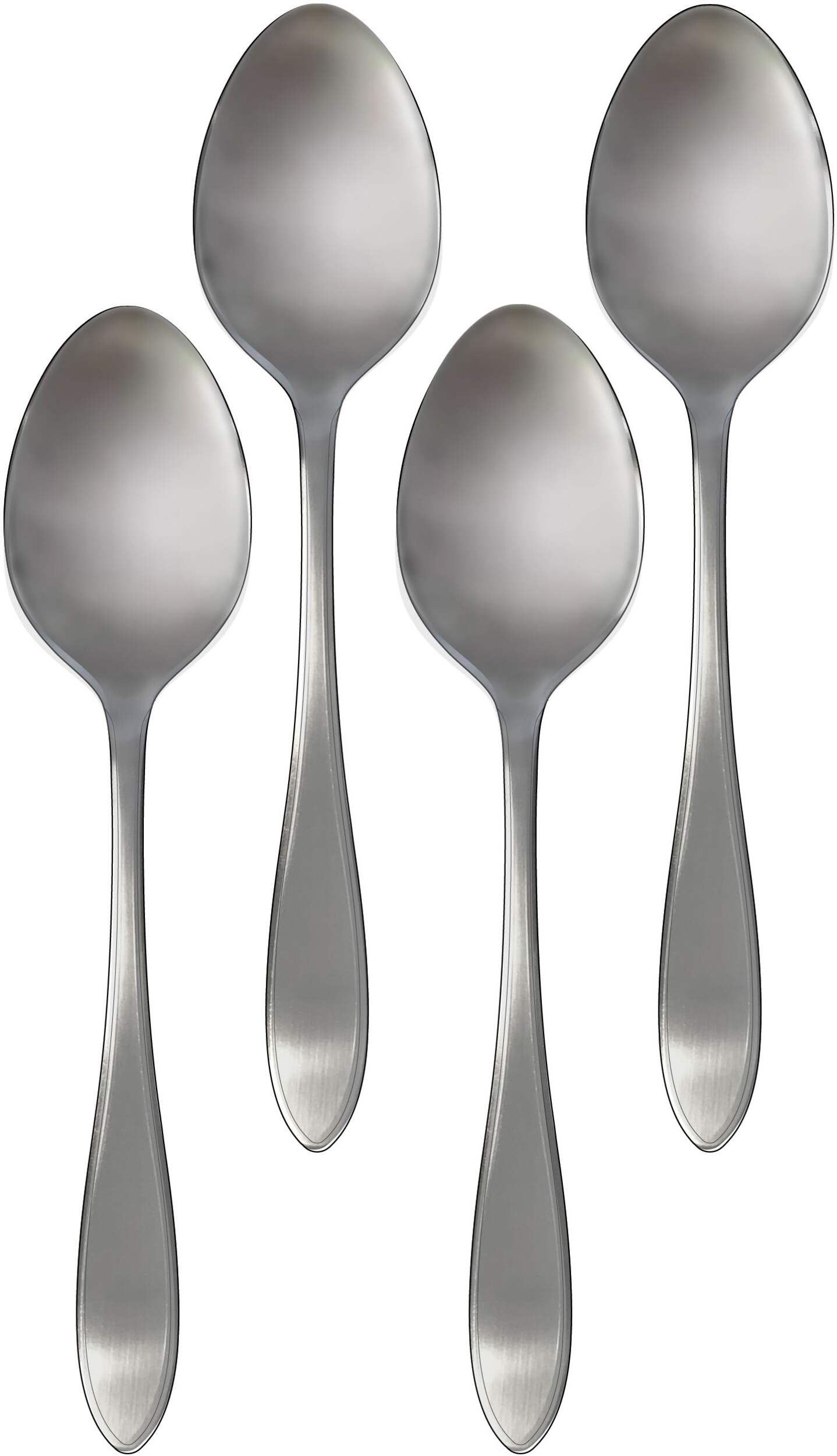 MASTER Chef 4pc Stainless Steel Tea Spoon Set Overhead_Flat