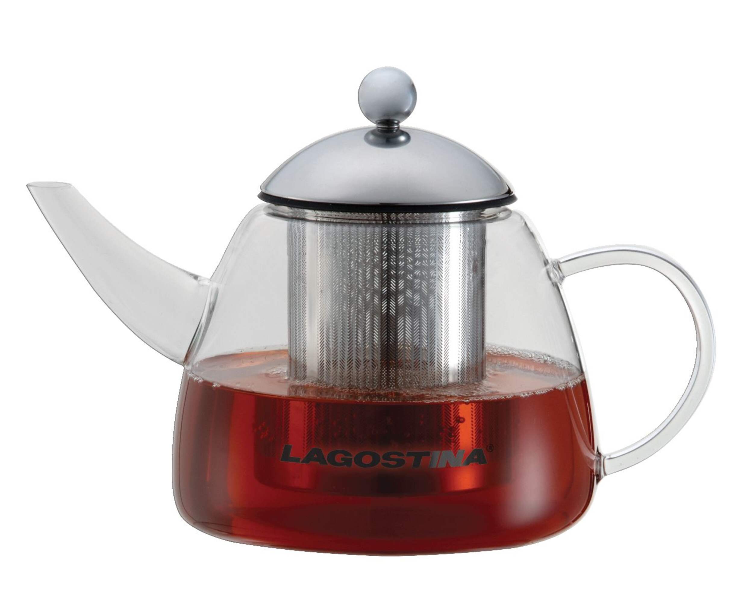 Théière en verre Lagostina avec infuseur en inox, incolore, 1,3 L Side_Left
