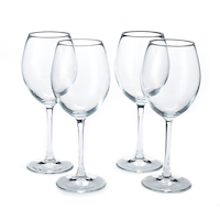 For Living Oversized White Wine Glasses, 4-pk