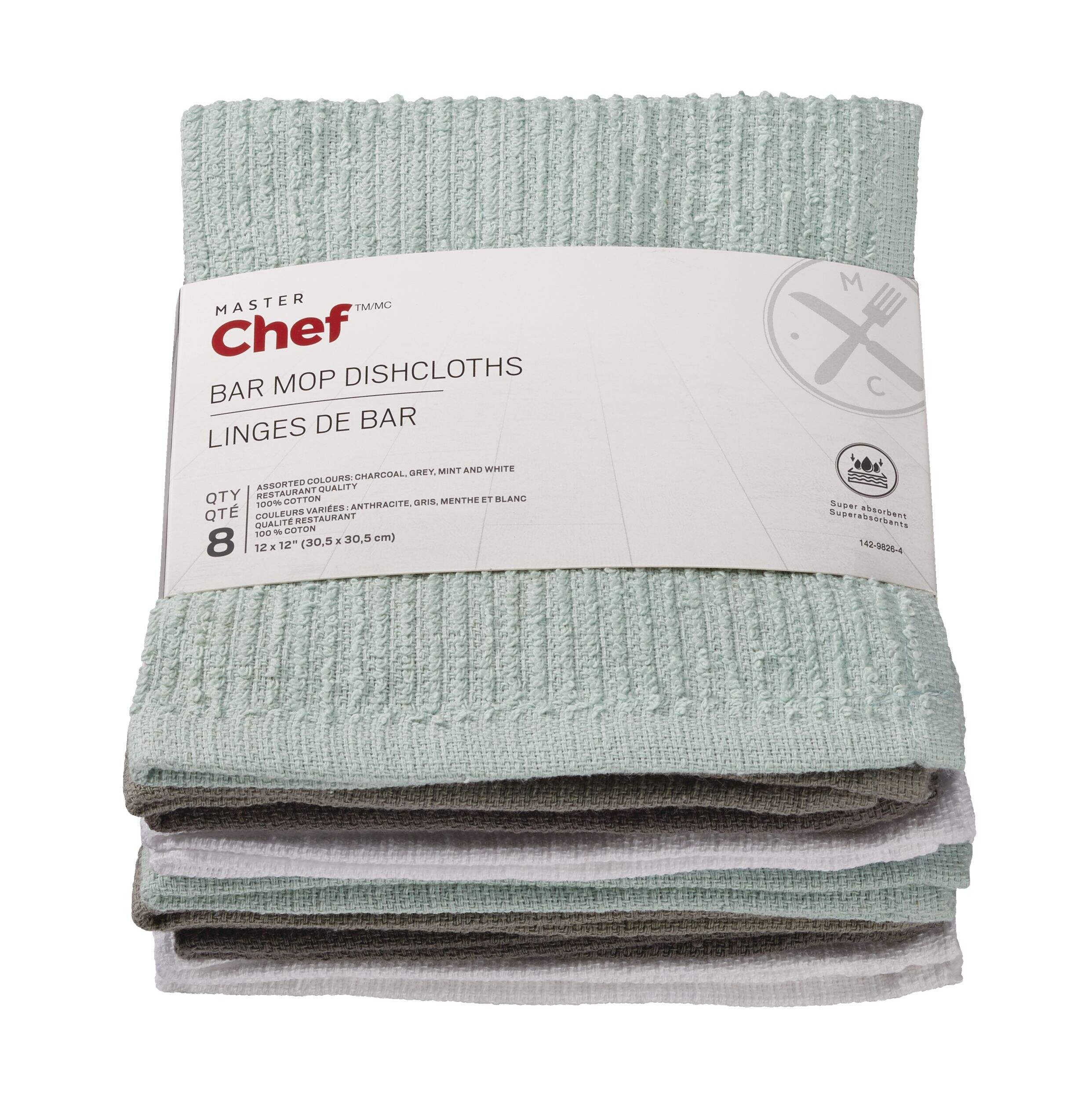 MASTER Chef Bar Mop Towels, 8-pk Front_Flat