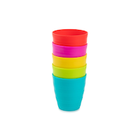 Core Home Plastic Kids Cups, BPA Free, 5-pk, Assorted Colours Front_Elevated