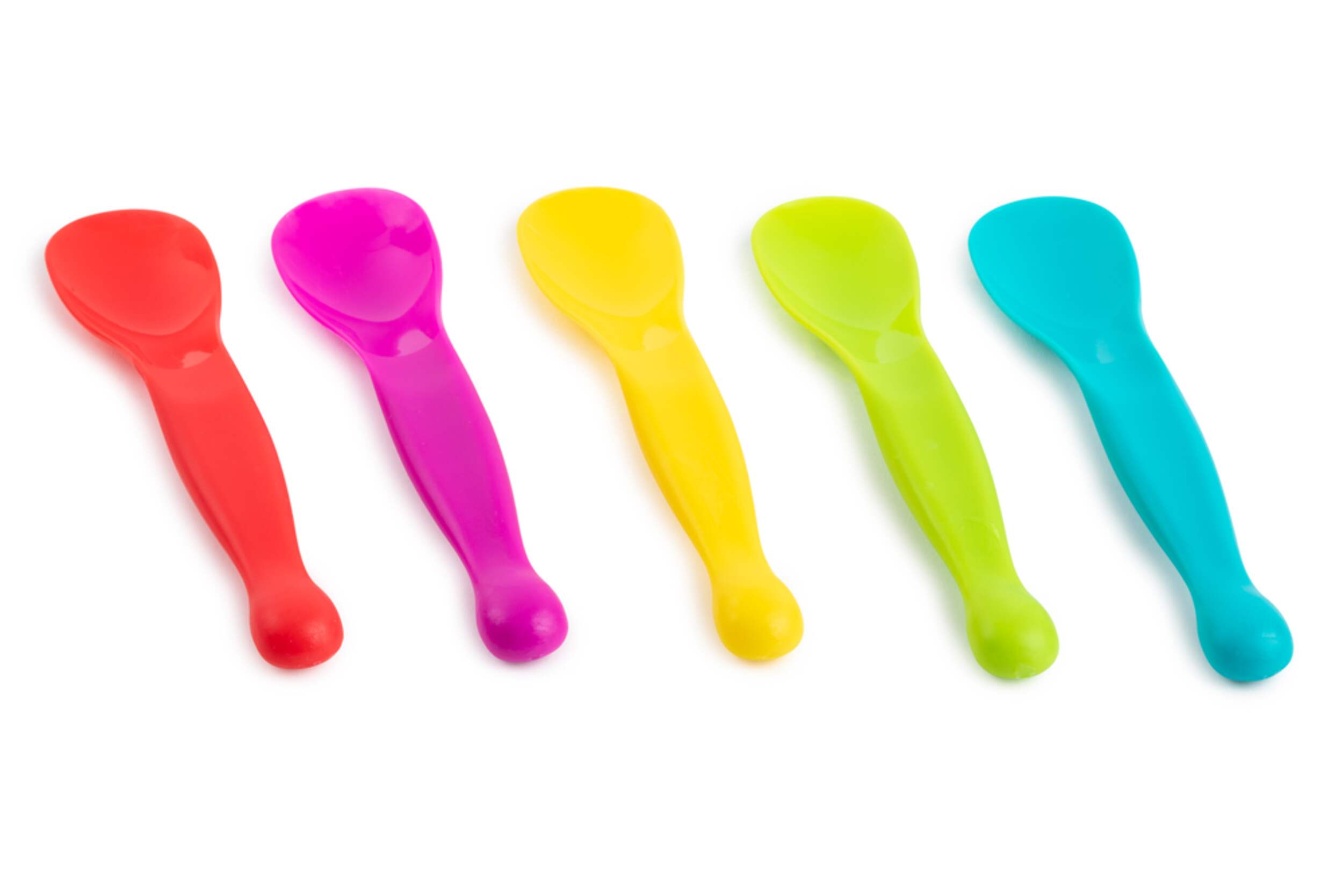 Core Home Plastic Kids Spoons, BPA Free, 5-pc, Assorted Colours Composite_or_Mixed