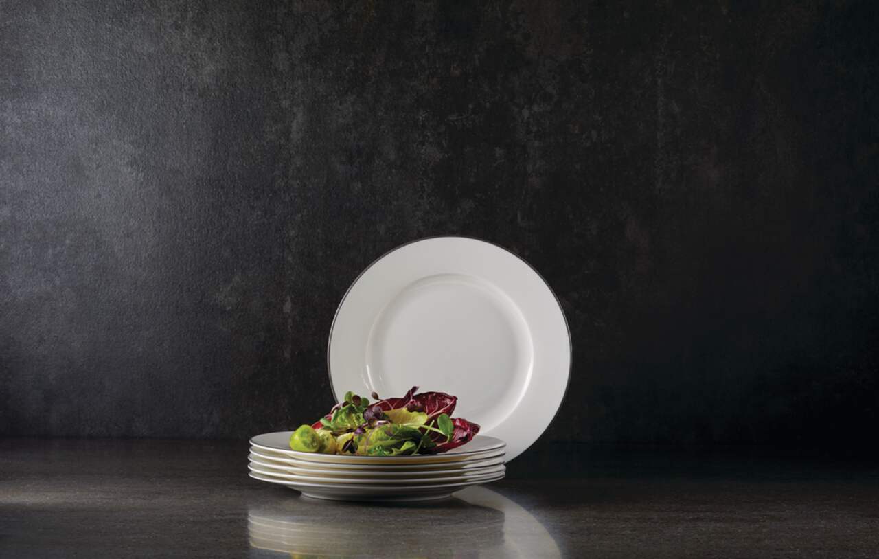 Corelle 6pc Classic Glass Caterer Lunch Plates, Chip Resistant, White