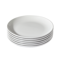 Paderno Cranbrook 6pc Stoneware Coupe Dinner Plate Set, Chip Resistant, White Front_Elevated