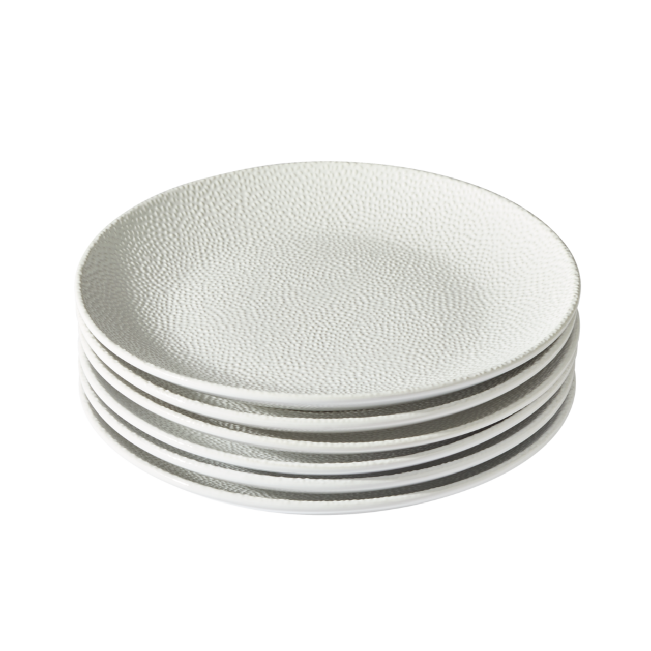 Assiettes latérales en émail blanc (Ensemble de 2)