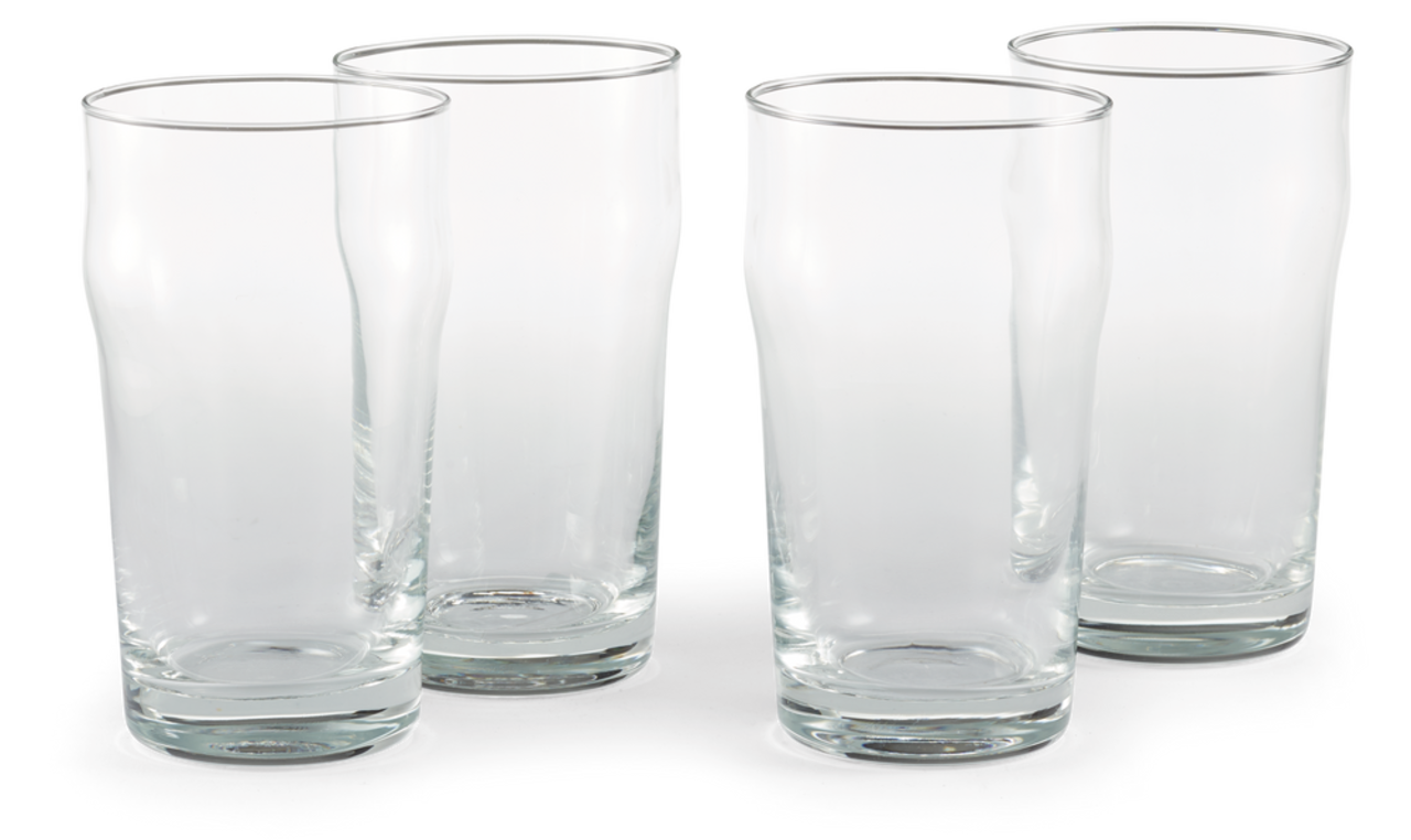 CANVAS Ario 4pc Beer Pint Glasses, Dishwasher Safe, 562-mL