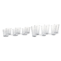 CANVAS Bubbles 12pc Tumbler Glassware Set, Dishwasher Safe, 6pc x 350-mL and 6pc x 558mL Front_Elevated