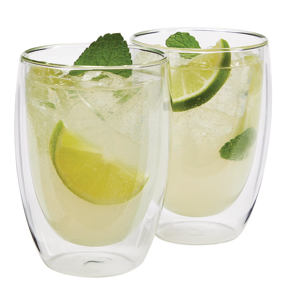 CANVAS 2pc Double Wall Glass Cups, Dishwasher Safe, 384mL Canadian Tire