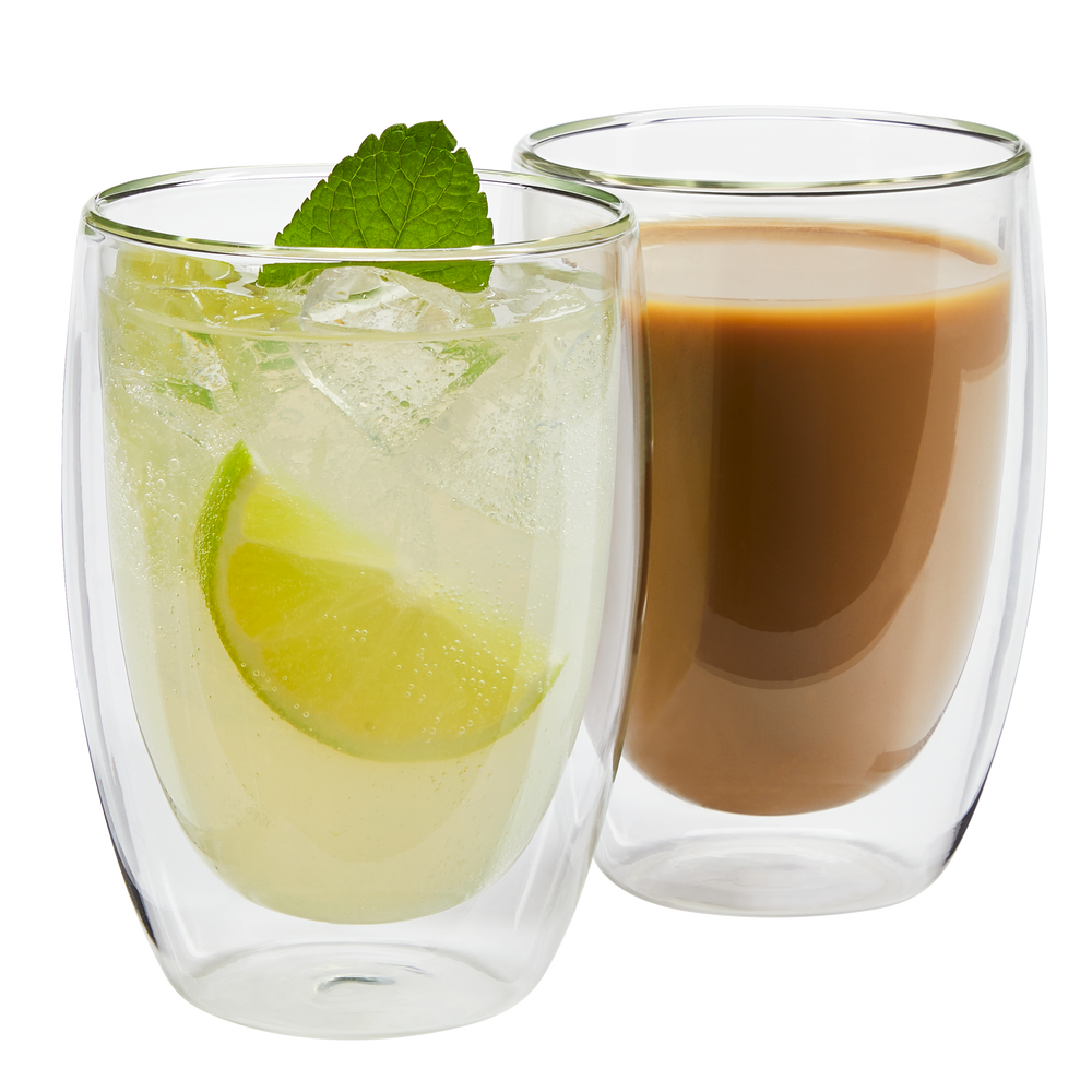 CANVAS 2pc Double Wall Glass Cups, Dishwasher Safe, 384mL Canadian Tire