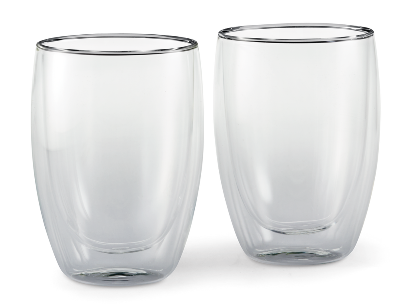 CANVAS 2pc Double Wall Glass Cups, Dishwasher Safe, 384-mL