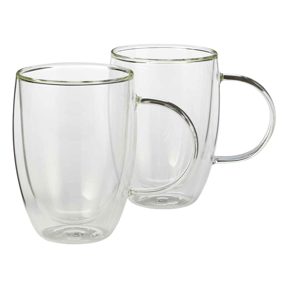 CANVAS 2pc Double Wall Glass Mugs, Dishwasher Safe, 414mL Canadian Tire