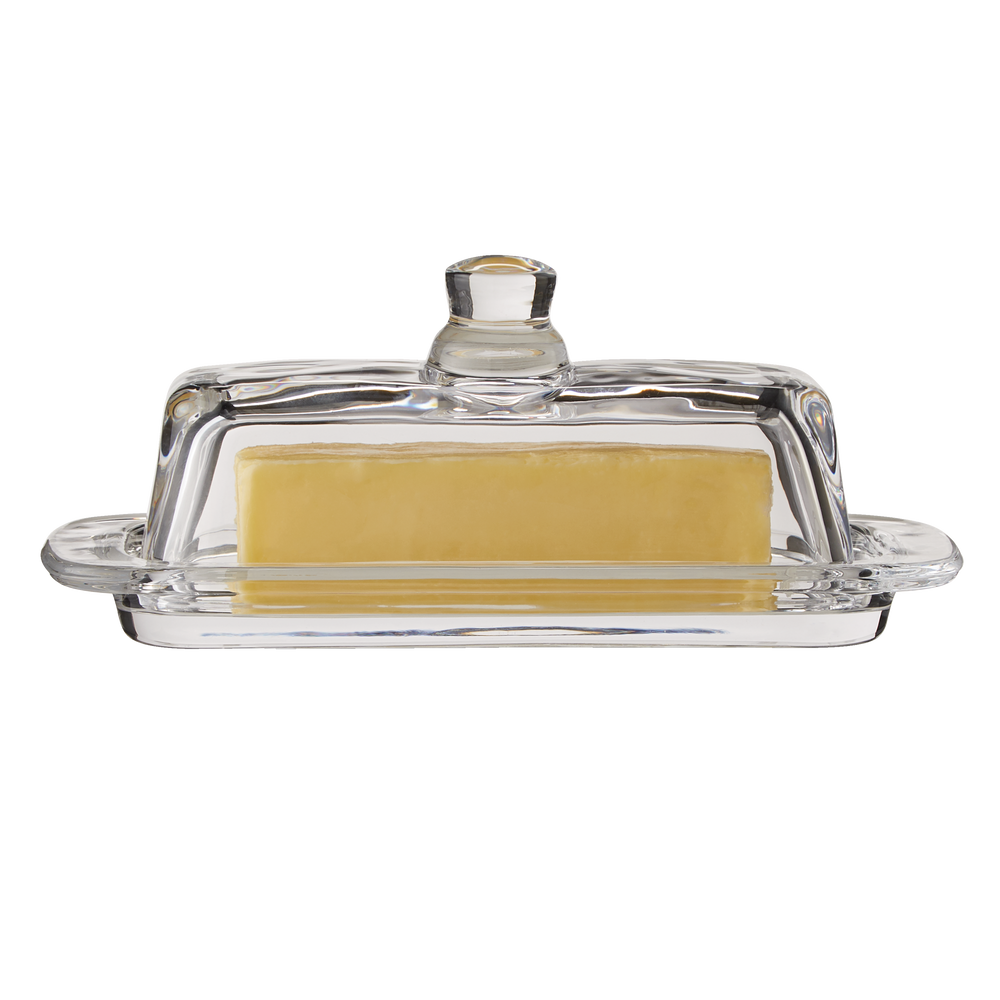 CANVAS Glass Butter Dish with Lid, Dishwasher Safe, 1Stick Butter