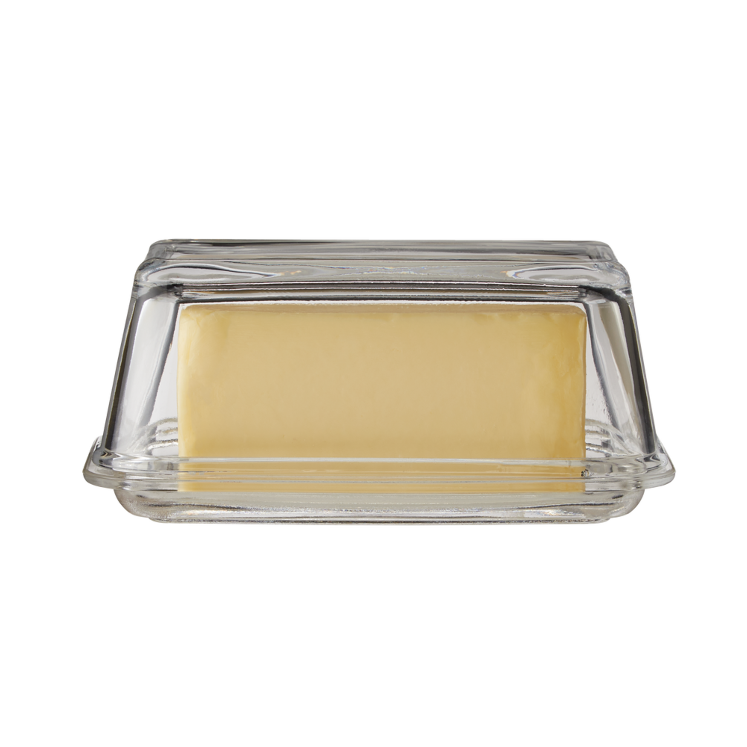 CANVAS Glass Butter Dish with Lid, Dishwasher Safe, 1lb Butter