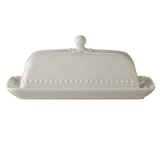 Beurrier en porcelaine avec couvercle CANVAS, va au lave-vaisselle et peut contenir 1 bâtonnet de beurre, blanc Front_Elevated