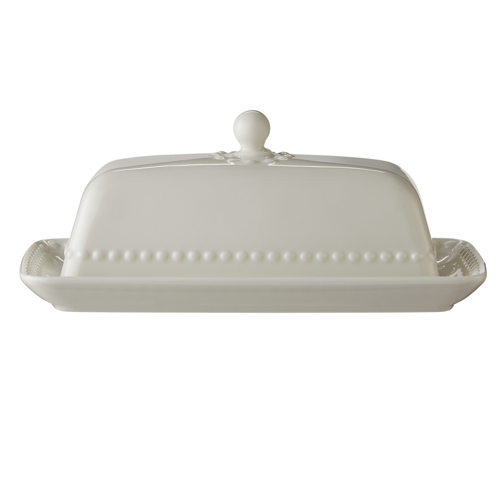 CANVAS Porcelain Butter Dish with Lid, Dishwasher Safe, 1Stick Butter
