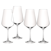 Trudeau Stemmed Wine Glasses, 4-pk Front_Flat