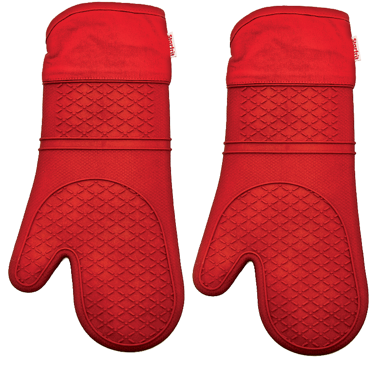 Starfrit 2pc Silicone Oven Mitt Set, Non-Slip Grip, Red | Canadian Tire