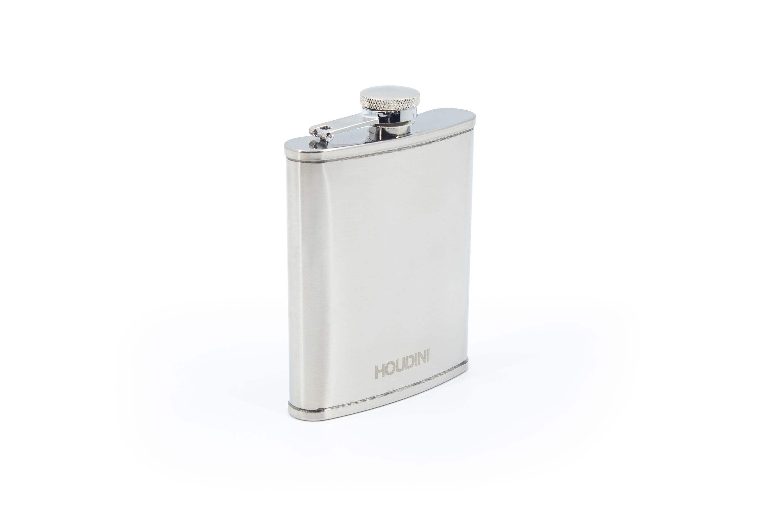Houdini Leakproof Stainless Steel Pocket Flask, 6-oz Front_Three_Fourths_Angled_Right